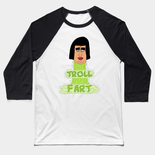 TROLL FART Baseball T-Shirt by HacknStack